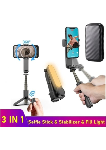 Paket ile Tongdaytech 3 In 1 Bluetooth Selfie Çubuğu El Gimbal Sabitleyici Tripod Para Movil Iphone 11 12 Pro Max Samsung Xiaomi (Yurt Dışından) fırsatları
