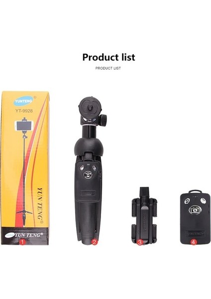 Siyah 3'ü 1 Arada Çok Fonksiyonlu Kablosuz Bluetooth Selfie Çubuğu Mini Monopod Tripod, Cep Telefonları Için Montaj Tutuculu Gopro Hero Kameralar (Yurt Dışından)