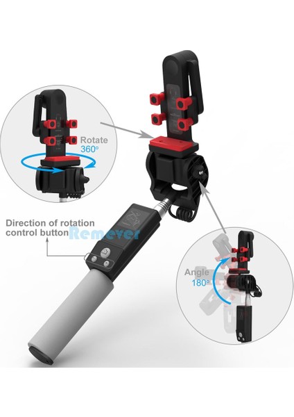 Sarı Selfie Çubuğu Mini Kablosuz Bluetooth Selfie Çubuğu 360 Derece Panoramik Döndürülebilir Uzatılabilir Monopod Iphone'lar Samsung Xiaomi Huawei Için (Yurt Dışından)
