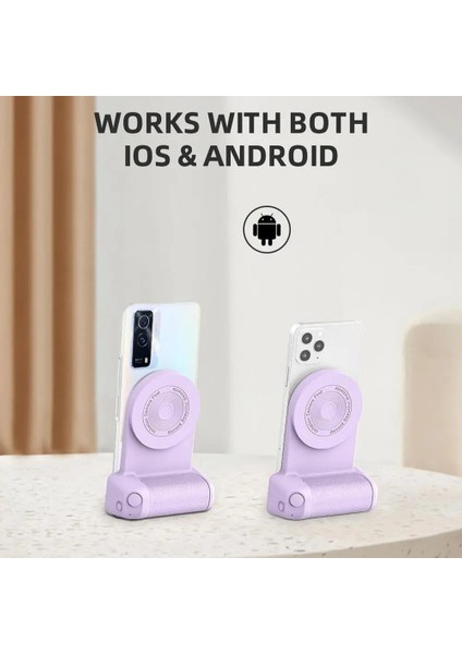 C Sıcak Akıllı Telefon Manyetik Kamera Kolu Fotoğraf Braketi Akıllı Bluetooth Uyumlu Cep Telefonu Sarsıntı Önleyici Selfie Cihazı Telefon Standı (Yurt Dışından) fırsatları