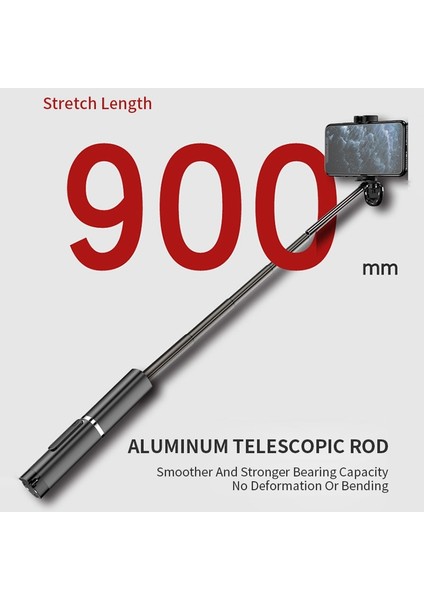 Siyah Pınzheng Kablosuz Bluetooth Selfie Sopa iPhone Katlanabilir Tripod Monopod Deklanşör Uzaktan Uzatılabilir Selfie Sopa Xiaomi (Yurt Dışından) indirimleri