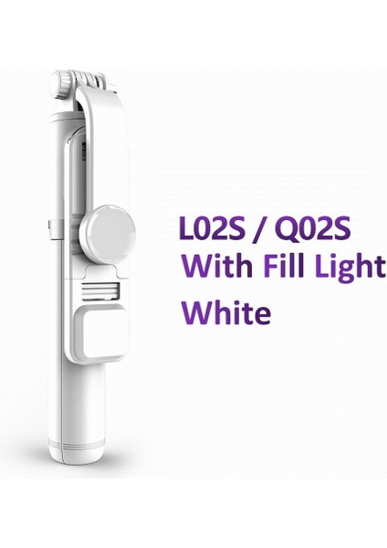 Beyaz Tripod Kablosuz Bluetooth Selfie Çubuğu Selfie Çubukları Teleskopik Telefon Bluetooth ile Uzaktan Katlanabilir Uzatılabilir Monopod (Yurt Dışından)