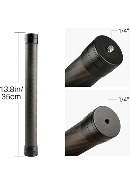 Siyah Karbon Fiber Kamera Uzatma El Kutup Taşınabilir Değiştirilebilir Parçalar Gimbal Sabitleyici Teleskopik Çubuk Kaynağı (Yurt Dışından)