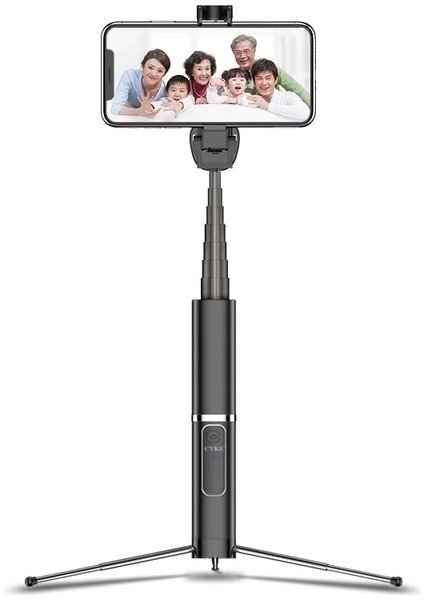 Siyah Bluetooth Selfie Sopa Tripod ile Taşınabilir El Kablosuz Selfie Sopa Monopod Bluetooth Uzaktan iPhone 7 Xiaomi Telefonları (Yurt Dışından)