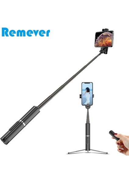 Siyah Bluetooth Selfie Sopa Tripod ile Taşınabilir El Kablosuz Selfie Sopa Monopod Bluetooth Uzaktan iPhone 7 Xiaomi Telefonları (Yurt Dışından) fiyatları