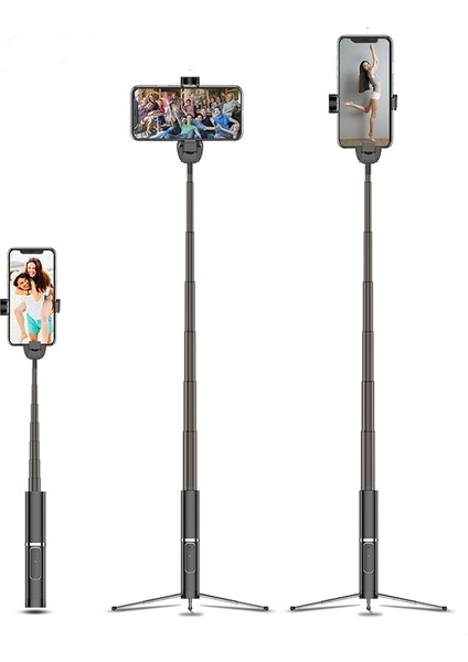 Siyah Bluetooth Selfie Sopa Tripod ile Taşınabilir El Kablosuz Selfie Sopa Monopod Bluetooth Uzaktan iPhone 7 Xiaomi Telefonları (Yurt Dışından) modelleri