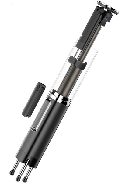 Siyah Bluetooth Selfie Sopa Tripod ile Taşınabilir El Kablosuz Selfie Sopa Monopod Bluetooth Uzaktan iPhone 7 Xiaomi Telefonları (Yurt Dışından) fırsatları