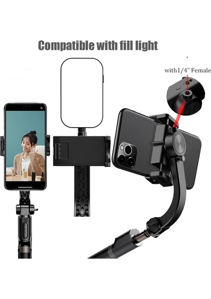 Hiçbir Halka Işık Tongdaytech 3ın1 El Gimbal Sabitleyici Iphone Samsung Xiaomi 360 Döndürme Selfie Sopa Tripod Akıllı Telefon Vedio Vlog (Yurt Dışından) fırsatları