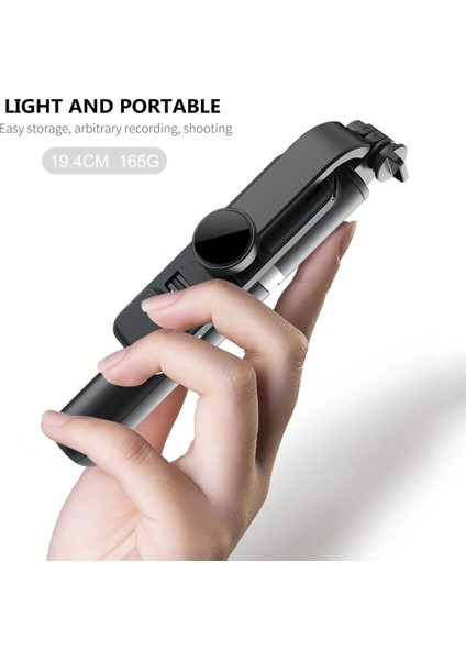 Beyaz Işıklı Cool Dıer 2022 Kablosuz Bluetooth Selfie Çubuğu Katlanabilir Mini Tripod, Akıllı Telefon Için Dolgu Işığı ile Bluetooth Deklanşör (Yurt Dışından)