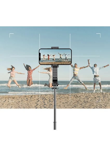 L12 Işıksız Akıllı Telefonlar Selfie'ler Çubuk Selfie Tripod Cep Telefonları Akıllı Telefon Montajı Bluetooth Telefon Hücre Tutucu Stand Uzatılabilir Işık Çubuğu (Yurt Dışından)