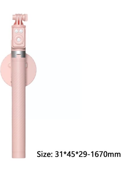 Pembe Kablosuz Bluetooth Uyumlu Selfie Sopa LED Halka Işık Uzatılabilir El Monopod Canlı Tripod IPhone x 8 Android I0D2 (Yurt Dışından)