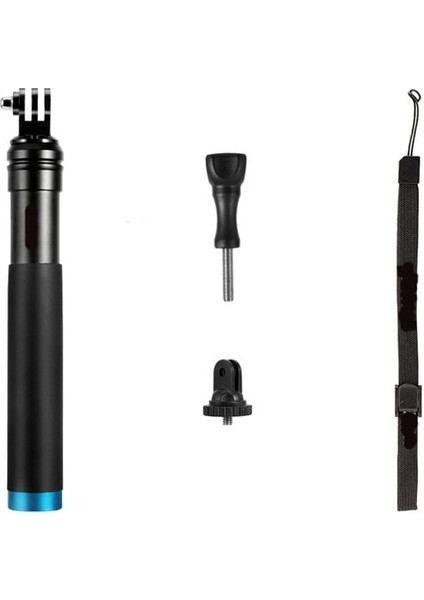 Siyah Alüminyum Alaşımlı Uzatılabilir Özçekim Çubuğu Kaymaz El Özçekim Çubuğu Gopro Hero Için 10 9 8 7 6 5 INSTA360 Osmo Eylem Sjcam (Yurt Dışından)