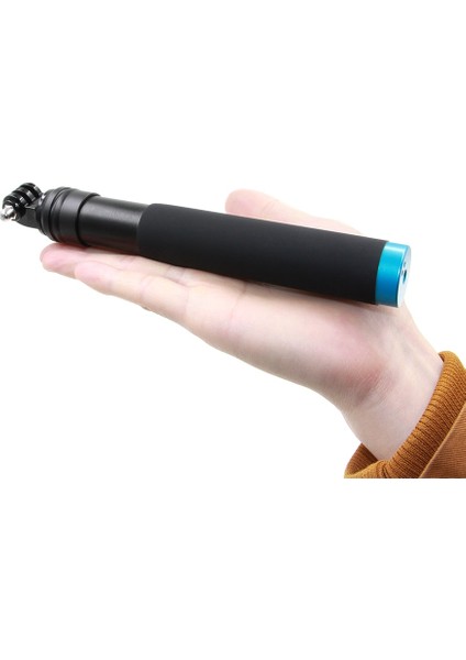 Siyah Alüminyum Alaşımlı Uzatılabilir Özçekim Çubuğu Kaymaz El Özçekim Çubuğu Gopro Hero Için 10 9 8 7 6 5 INSTA360 Osmo Eylem Sjcam (Yurt Dışından)