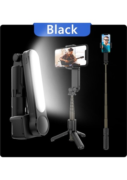 Siyah Axnen L09 Gimbal Sabitleyici Cep Telefonu Selfie Sopa Tripod Ios Android Akıllı Telefon Için Kablosuz Uzaktan Video Çekim Vlog (Yurt Dışından)