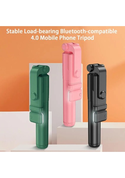 Pembe Selfie Çubuğu R1 Cep Telefonu Braketi 360 Derece Dönme Bluetooth Uyumlu 4.0 Cep Telefon Tripodu Cep Telefonu Aksesuarları (Yurt Dışından) modelleri