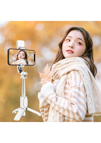 Beyaz Aydınlatma 3 Işık Modlu Selfie Çubuğu Telefon Tripod'u 3 Işık Modlu Telefon Tripod Standı 360 Derece Döndürme (Yurt Dışından) fırsatları