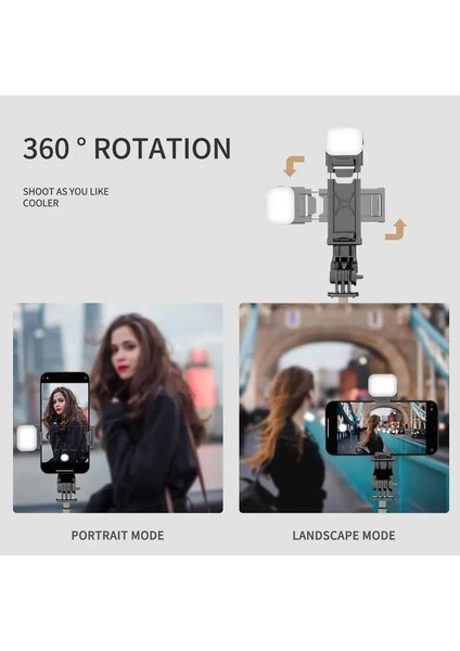 Beyaz Aydınlatma 3 Işık Modlu Selfie Çubuğu Telefon Tripod'u 3 Işık Modlu Telefon Tripod Standı 360 Derece Döndürme (Yurt Dışından) indirimleri