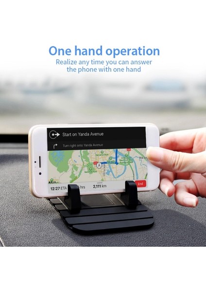 Siyah Araba Silikon Tutucu Kaymaz Mat Pad Dashboard Standı Montaj Telefon Gps Braketi iPhone Samsung Xiaomi Huawei Masaüstü Standı (Yurt Dışından)