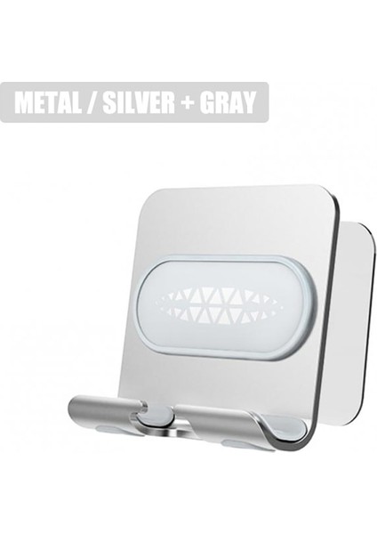 Metal Beyaz Evrensel Metal / Plastik Cep Telefonu Duvar Tutucu Standı Duvar Şarj Braketi Banyo Tuvalet IPhone Ipad Samsung Huawei Için (Yurt Dışından)