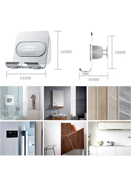 Metal Beyaz Evrensel Metal / Plastik Cep Telefonu Duvar Tutucu Standı Duvar Şarj Braketi Banyo Tuvalet IPhone Ipad Samsung Huawei Için (Yurt Dışından) modelleri