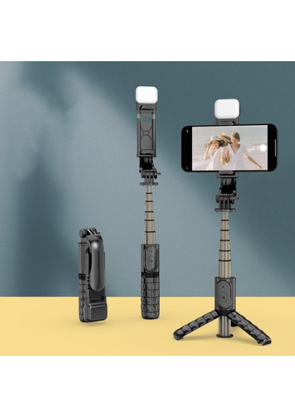 Siyah 1 Takım Tripod Standı Yaratıcı Alüminyum Alaşımlı Çok Açılı Seyahat Selfie Çubuğu Selfie Standı Için 3 Tip Işık Selfie Tripod Kullanın (Yurt Dışından) fırsatları