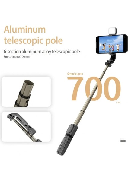 Siyah 1 Takım Tripod Standı Yaratıcı Alüminyum Alaşımlı Çok Açılı Seyahat Selfie Çubuğu Selfie Standı Için 3 Tip Işık Selfie Tripod Kullanın (Yurt Dışından) indirimleri
