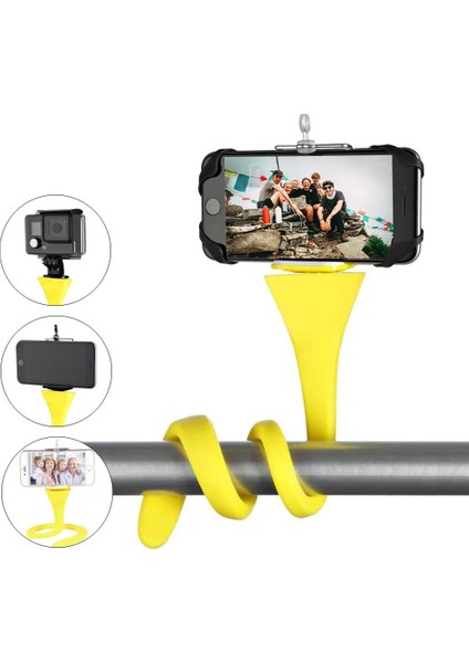 Kırmızı Esnek Selfie Sopa Monopod Tripod Maymun Tutucu Gopro Için IPhone Kamera Telefonu Araba Bisiklet Evrensel (Yurt Dışından)