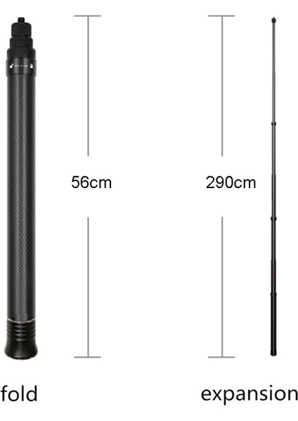 B 2.9 M Karbon Fiber Selfie Sopa INSTA360 One x 3 Spor Kamera Süper Uzun Selfie Sopa Tripod Aksesuarları (Yurt Dışından) fırsatları