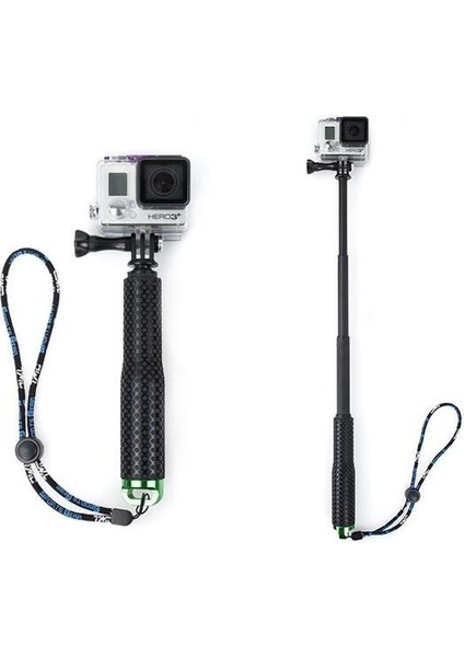 Yeşil 190MM x 490MM Selfie Çubuğu 190MM-490MM Yüksek Kaliteli Monopod Gopro4/gopro3 /3+/2 SJ4000 Eylem Kamera Spor Kamera Için Öz Selfie Çubukları (Yurt Dışından)