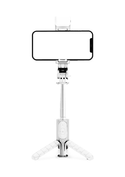 Beyaz Dolgu Işığı ile Selfie Çubuğu Canlı Hepsi Bir Arada Çok Fonksiyonlu Taşınabilir Tripod Uzaktan Selfie Doldurma ile Profesyonel Seyahat Tripod (Yurt Dışından)