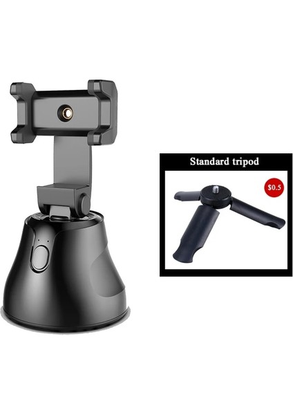 Tripodlu Siyah Apaı Genıe Yüz Takip Kamerası Akıllı Çekim Selfie Çubuğu 360° Dönüş Nesne Takip Tutucu Vlog Video Kaydı Için Gimbal (Yurt Dışından)