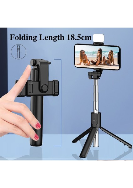 Stil A No LED Pembe Selfie Çubuğu Tripod LED Işık Halkalı Lamba Cep Cep Telefonu Tutucu Standı Bluetooth Teleskopik Monopod Akıllı Telefon Monope (Yurt Dışından)