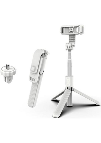 L03 Beyaz Telefon Selfie Tripod Taşınabilir Mini 3 In 1 Bluetooth Uzaktan El Gimbal Sabitleyici Iphone/huawei Için Ayarlanabilir Selfie Standı (Yurt Dışından)