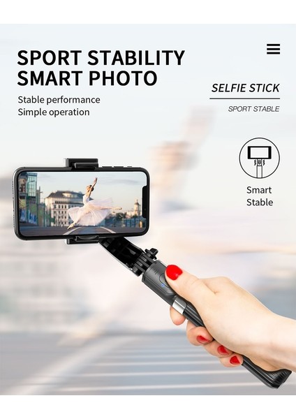 L03 Beyaz Telefon Selfie Tripod Taşınabilir Mini 3 In 1 Bluetooth Uzaktan El Gimbal Sabitleyici Iphone/huawei Için Ayarlanabilir Selfie Standı (Yurt Dışından) modelleri