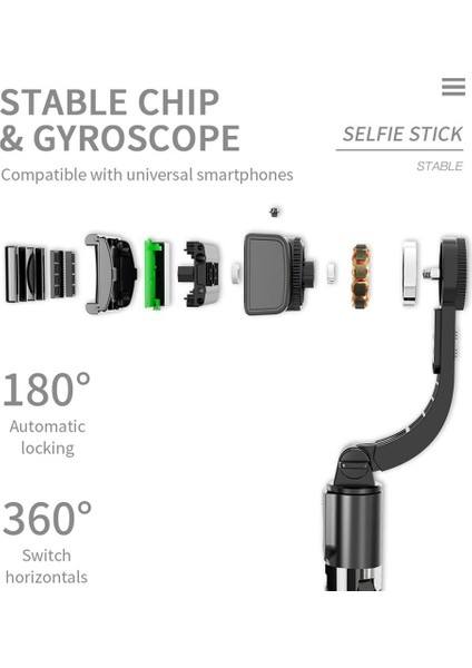 L03 Beyaz Telefon Selfie Tripod Taşınabilir Mini 3 In 1 Bluetooth Uzaktan El Gimbal Sabitleyici Iphone/huawei Için Ayarlanabilir Selfie Standı (Yurt Dışından) fırsatları
