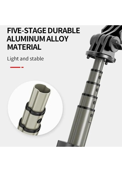 Beyaz L03S Bluetooth Kablosuz Selfie Çubuğu Dolgu Işığı Tripod Çok Fonksiyonlu Kamera Braketi Akıllı Telefon Için Alüminyum Alaşımlı (Yurt Dışından) indirimleri