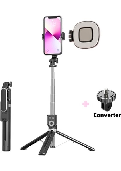 Işık ve Dönüştürücü Fgclsy 2023 Yeni Ekstra Uzun Selfie Çubuğu Çok Fonksiyonlu, Dolgu Işığı Uzaktan Deklanşör 360 Derece Dönen Tripod Büyük Boy (Yurt Dışından)
