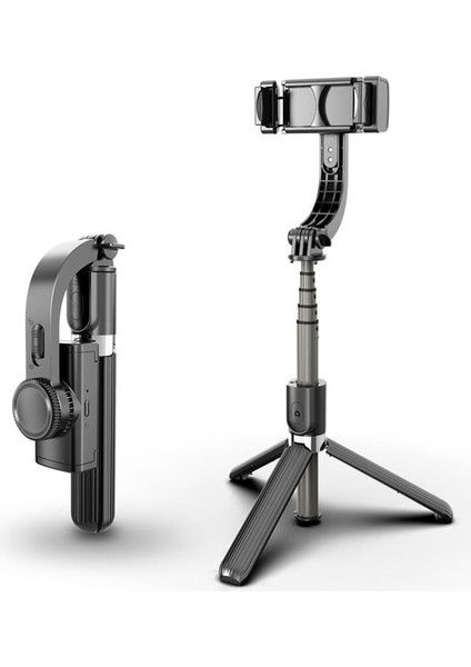 L08 Siyah Ruzsj L08 Bluetooth El Gimbal Sabitleyici Açık Tutucu Kablosuz Selfie Sopa Telefon Ios Androd Için Ayarlanabilir Selfie Standı (Yurt Dışından)