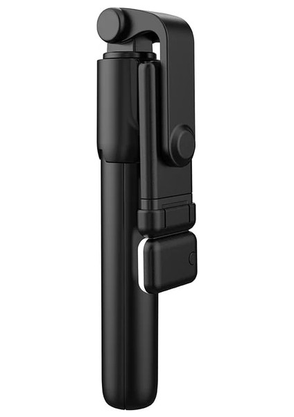 Siyah Telefon Selfie Çubuğu Mini Tripod Bluetooth Uyumlu Deklanşör Akıllı Telefon Standı Dolgu Işığı Katlanabilir Kablosuz Uzaktan 360 Döndürme (Yurt Dışından)