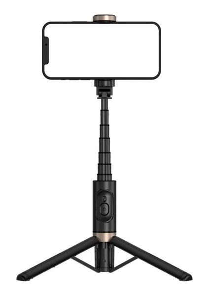 Q12 Siyah Statyw Selfie Yapma Aparatı Telefon Insta 360 Selfie Çubuğu Drążek Teleskopoowy Bezprzewodowy Kijek Selfie Yapma Orijinal (Yurt Dışından)