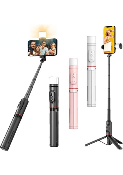 Q12 Siyah Statyw Selfie Yapma Aparatı Telefon Insta 360 Selfie Çubuğu Drążek Teleskopoowy Bezprzewodowy Kijek Selfie Yapma Orijinal (Yurt Dışından)