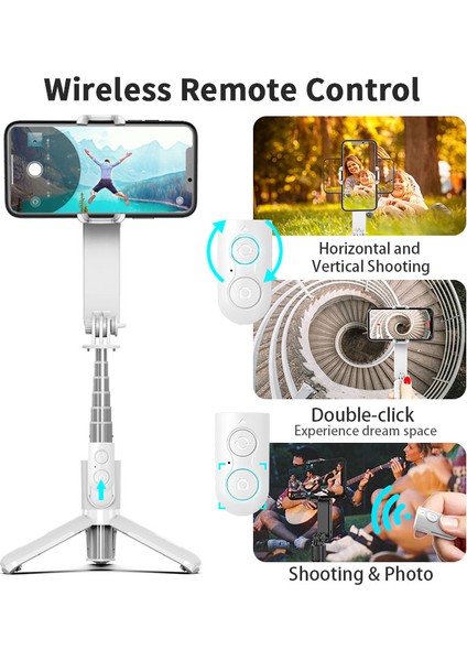 Beyaz Axnen L09 Gimbal Sabitleyici Cep Telefonu Selfie Sopa Tripod Ios Android Akıllı Telefon Için Kablosuz Uzaktan Video Çekim Vlog (Yurt Dışından) fırsatları