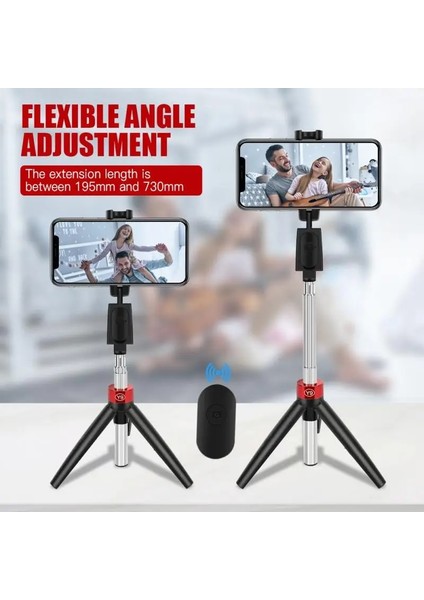 Y9 Siyah 3 In 1 Kablosuz Bluetooth Selfie Sopa Evrensel Tripod Telefon Tutucu Kablosuz Bluetooth Uzaktan IPhone Xiaomi Için (Yurt Dışından) fırsatları