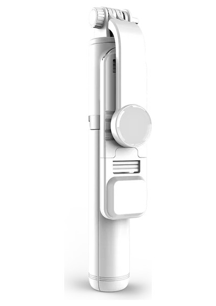 Q02S Beyaz Onvian 4 In 1 Selfie Çubuğu LED Halka Işık Kablosuz Bluetooth Selfie Çubuğu Mini Tripodlar El Uzatılabilir Uzaktan Kumanda ile (Yurt Dışından)