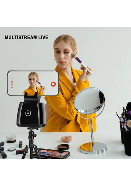 Siyah Uzaktan Capture Genıe Akıllı Takip Selfie Çubuğu 360° Döndürme Otomatik Yüz Nesne Takibi Telefon Kamera Fotoğraf Vlog Canlı Için Tripod Tutucu (Yurt Dışından)