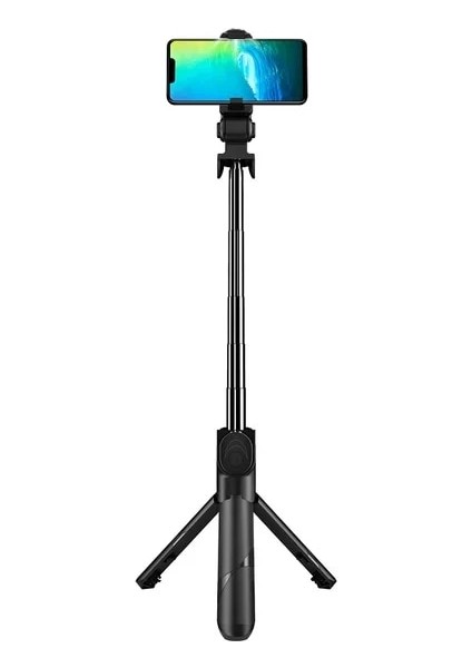 Siyah Fgclsy Yeni Kablosuz Bluetooth Selfie Çubuğu Taşınabilir Mini 360 Derece Dönen Tripod Uzaktan Deklanşör Çekim Canlı Yayın Için (Yurt Dışından)