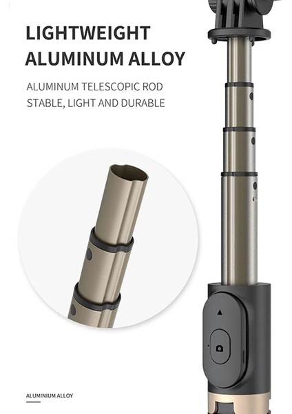 Siyah Çok Fonksiyonlu Beautylamp Tripod Halka Işık Selfie Sopa Hafifalüminyum Alaşım Canlı Streamingbeautyfill Işık Tripod Standı (Yurt Dışından) modelleri