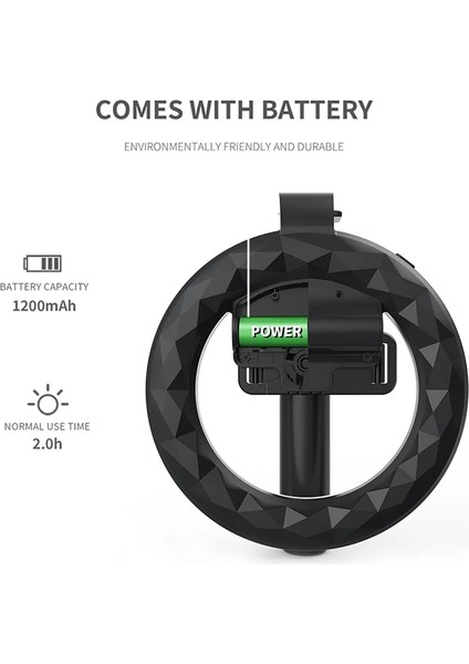 Siyah Çok Fonksiyonlu Beautylamp Tripod Halka Işık Selfie Sopa Hafifalüminyum Alaşım Canlı Streamingbeautyfill Işık Tripod Standı (Yurt Dışından) fırsatları