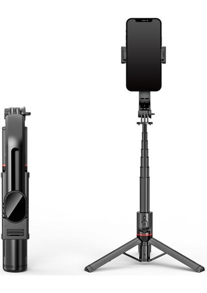 Selfie Çubuğu Tripod Bluetooth Kablosuz El Selfie Çubuğu Tripod Uzatılabilir Monopod Uzaktan Kumanda ile Huawei iPhone 13 Pro Max Xiaomi Telefon Canlı (Yurt Dışından)