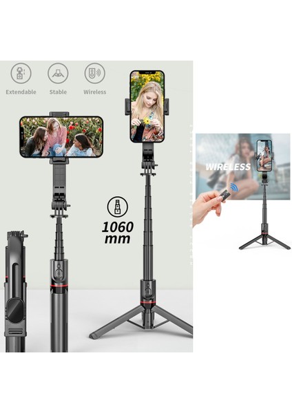 Selfie Çubuğu Tripod Bluetooth Kablosuz El Selfie Çubuğu Tripod Uzatılabilir Monopod Uzaktan Kumanda ile Huawei iPhone 13 Pro Max Xiaomi Telefon Canlı (Yurt Dışından) fiyatları
